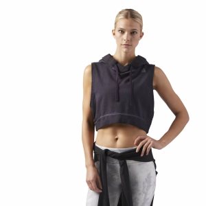 Reebok Combat Glory Kapuzenpullover Damen - Schwarz - DE 780-DBV